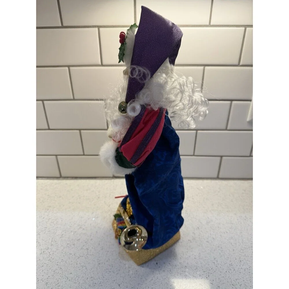 Vtg Santa Clause Midevil Mardi Gras Christmas Wine Bottle Cover Christmas